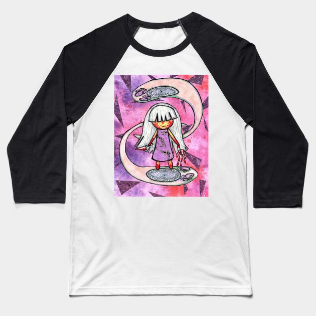 Pastel Goth GIrl Baseball T-Shirt by nannonthehermit